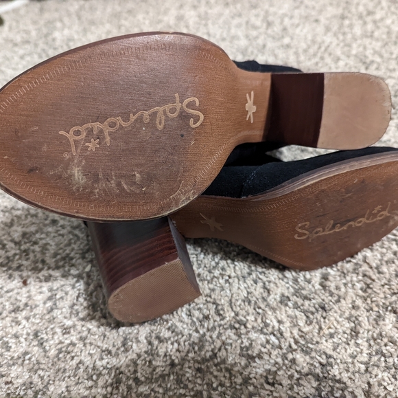 Splendid Eloise black suede bootie boots 6.5 - Picture 4 of 6